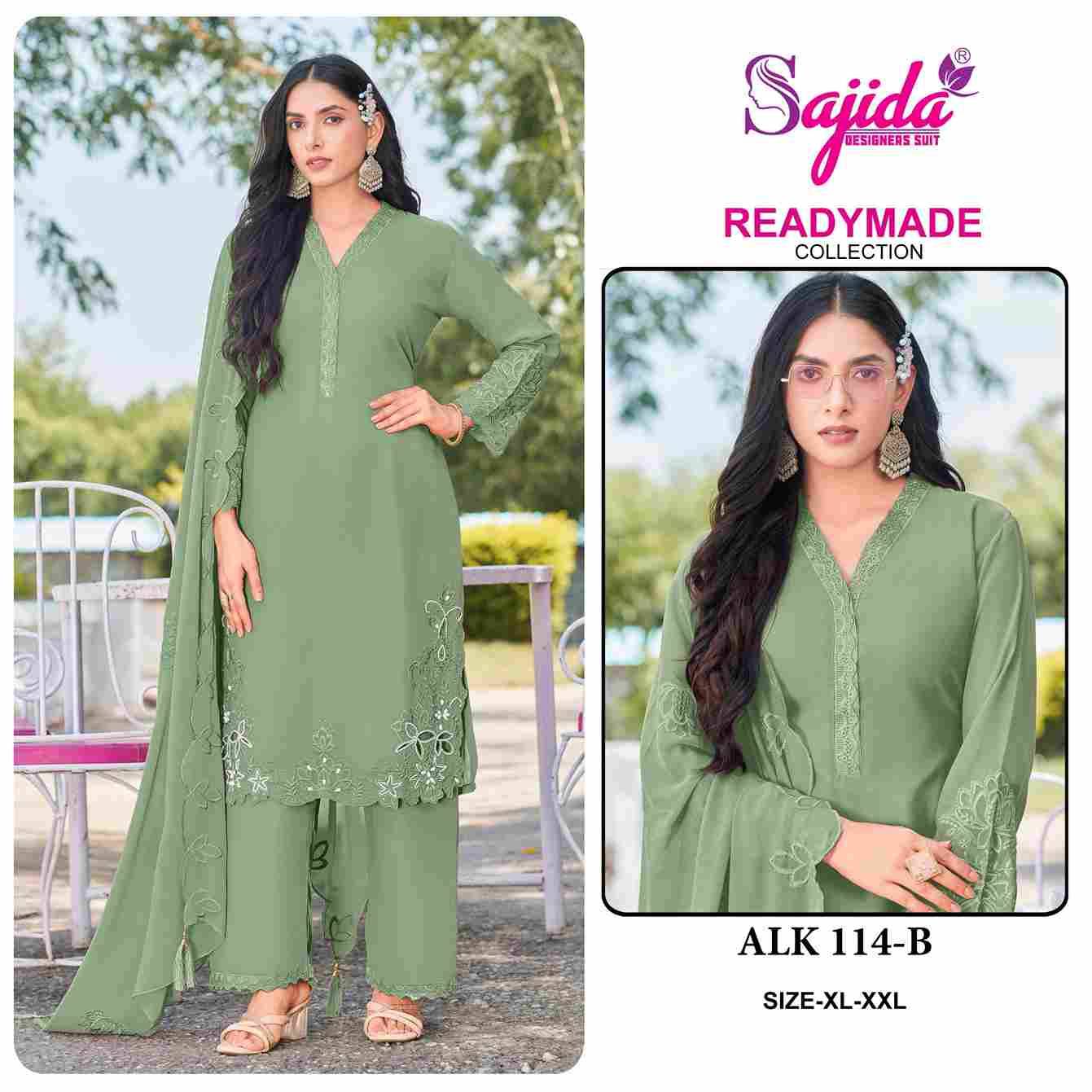 ALK-114 Colours By Sajida Designer Suits 114-A To 114-D Series Beautiful Pakistani Suits Colorful Stylish Fancy Casual Wear & Ethnic Wear Heavy Georgette Embroidered Dresses At Wholesale Price
