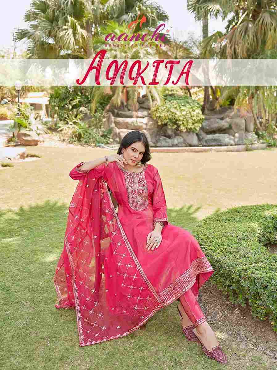 Ankita By Aanchi 01 To 04 Series Beautiful Festive Suits Colorful Stylish Fancy Casual Wear & Ethnic Wear Roman Shimmer Dresses At Wholesale Price