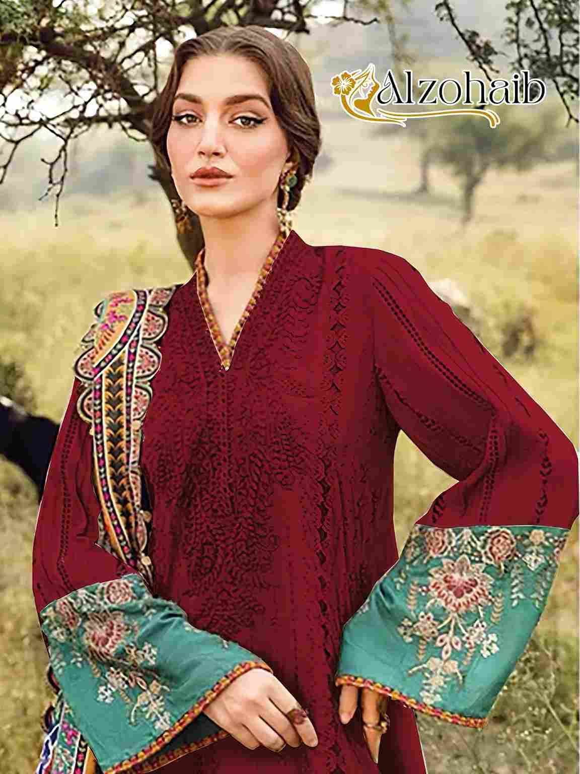 Alzohaib-1261 Colours By Alzohaib 1261-A To 1261-B Series Beautiful Pakistani Suits Stylish Fancy Colorful Party Wear & Occasional Wear Pure Cotton Print Dresses At Wholesale Price