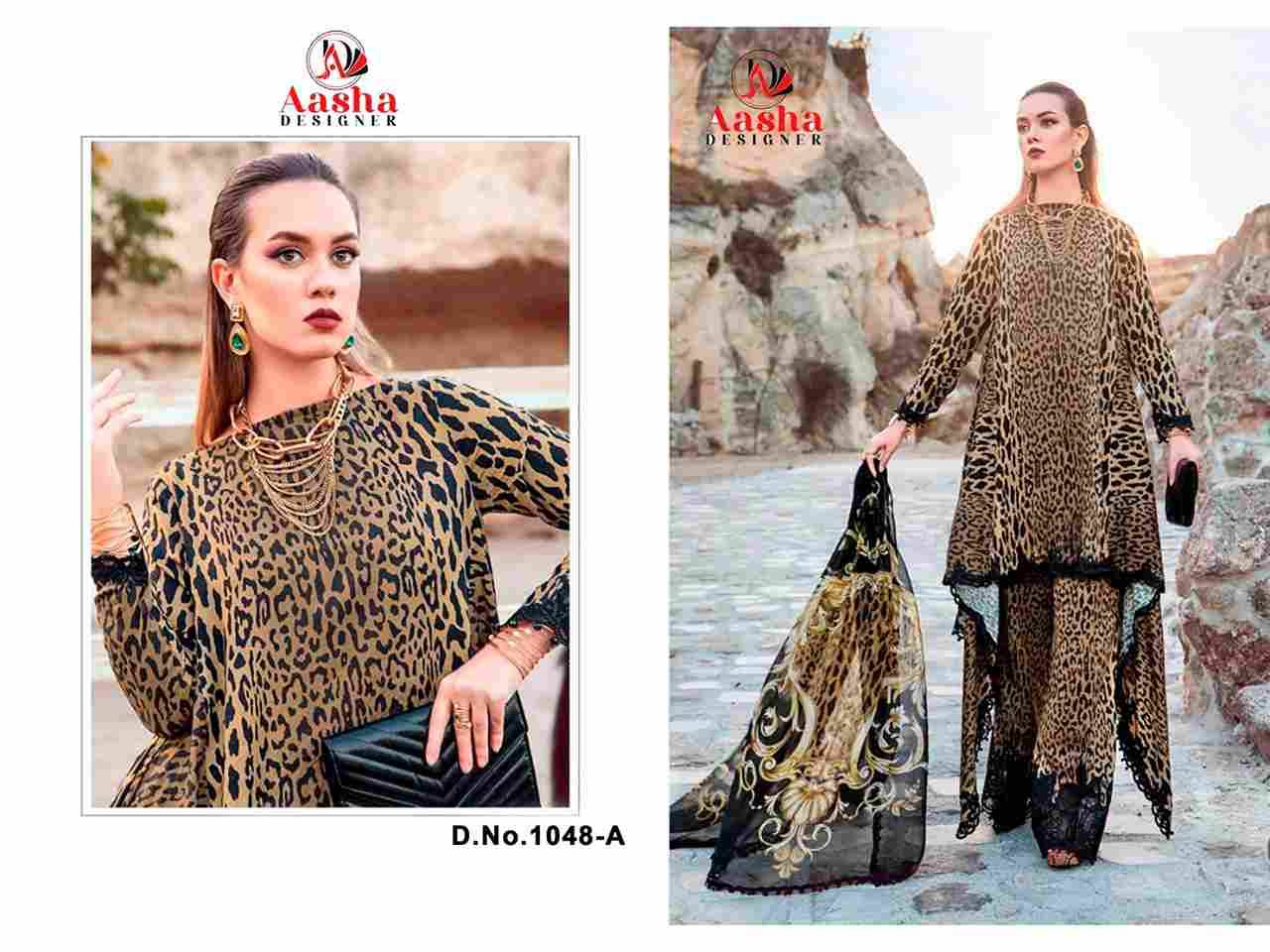 Aasha Hit Design 1048-A By Aasha Designer Wholesale Designer Pakistani Suits Collection Beautiful Stylish Fancy Colorful Party Wear & Occasional Wear Pure Cotton Dresses At Wholesale Price