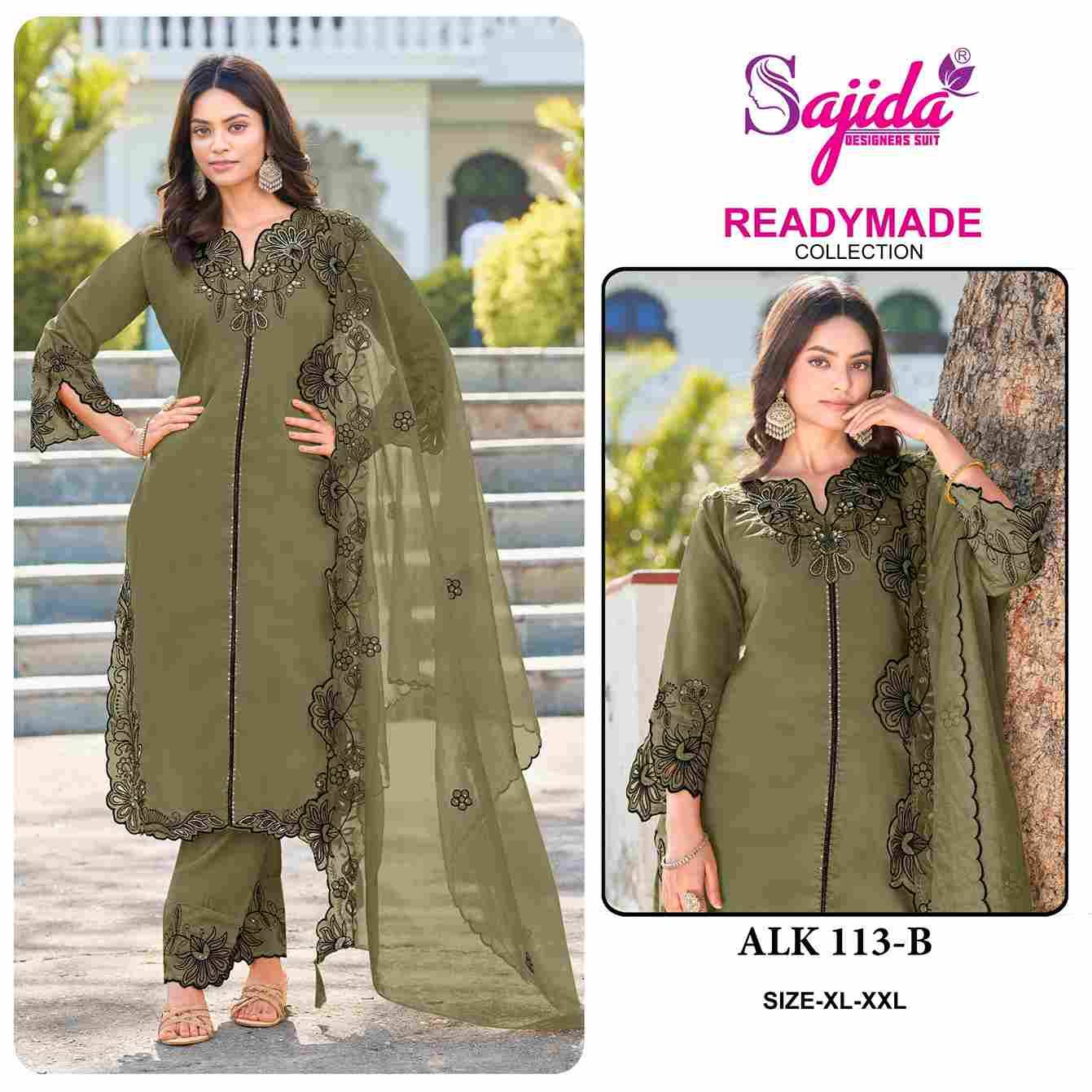 ALK-113 Colours By Sajida Designer Suits 113-A To 113-D Series Beautiful Pakistani Suits Colorful Stylish Fancy Casual Wear & Ethnic Wear Heavy Roman Silk Embroidered Dresses At Wholesale Price
