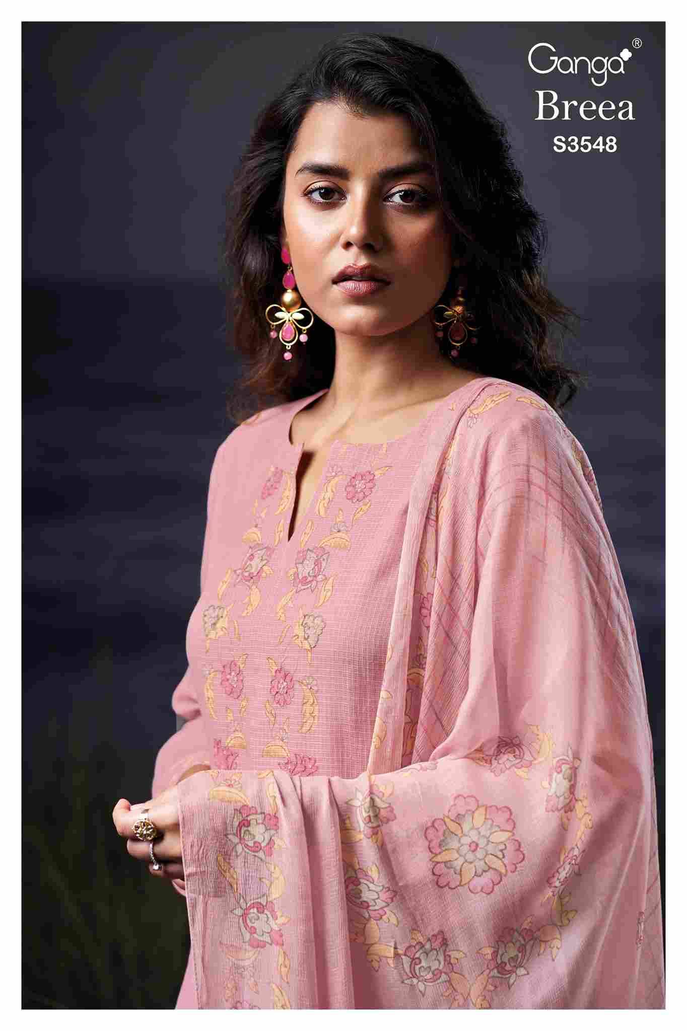 Breea-3548 By Ganga Fashion 3548-A To 3548-D Series Beautiful Festive Suits Colorful Stylish Fancy Casual Wear & Ethnic Wear Pure Cotton Dresses At Wholesale Price