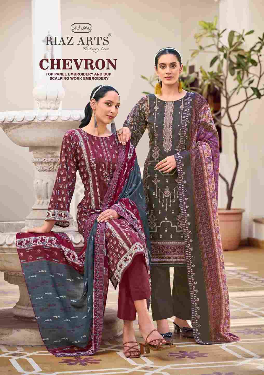Chevron By Riaz Arts 5001 To 5006 Series Beautiful Festive Suits Stylish Fancy Colorful Casual Wear & Ethnic Wear Pure Cotton Print Dresses At Wholesale Price