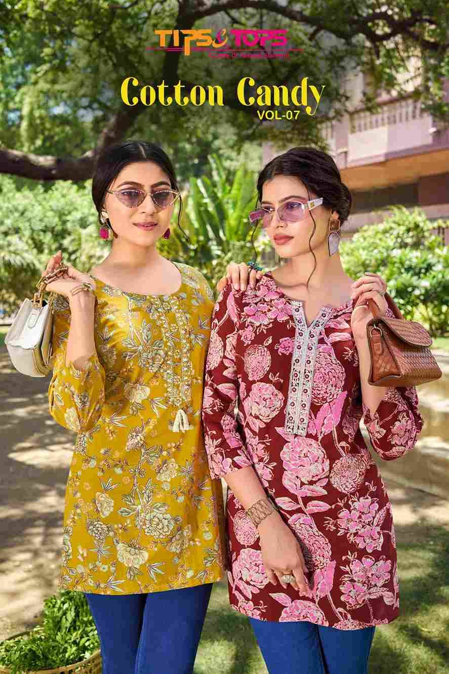 Cotton Candy Vol-7 By Tips And Tops 1001 To 1008 Series Designer Stylish Fancy Colorful Beautiful Party Wear & Ethnic Wear Collection Cotton Tops At Wholesale Price