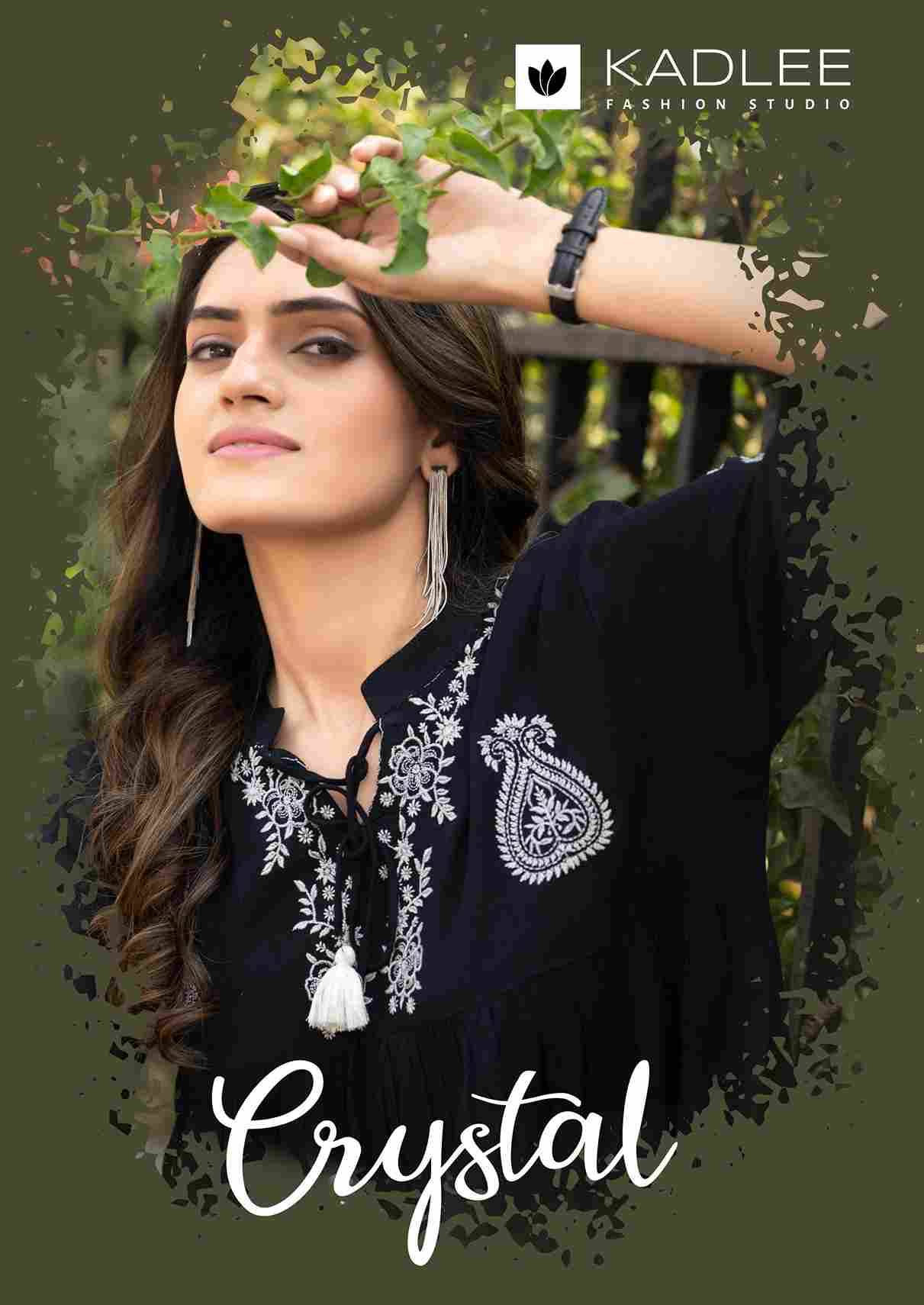 Crystal By Kadlee 1001 To 1006 Series Designer Stylish Fancy Colorful Beautiful Party Wear & Ethnic Wear Collection Heavy Rayon Slub Tops At Wholesale Price