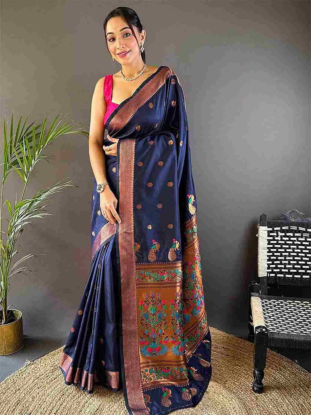 Df-Titan By Fashid Wholesale Indian Traditional Wear Collection Beautiful Stylish Fancy Colorful Party Wear & Occasional Wear Jacquard Sarees At Wholesale Price
