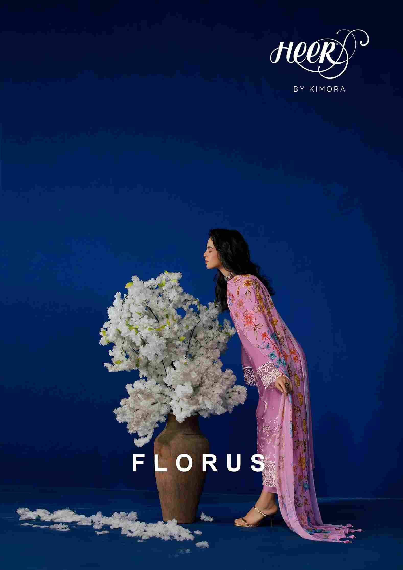 Florus By Kimora Fashion 9661 To 9666 Series Designer Festive Suits Collection Beautiful Stylish Fancy Colorful Party Wear & Occasional Wear Pure Muslin Dresses At Wholesale Price