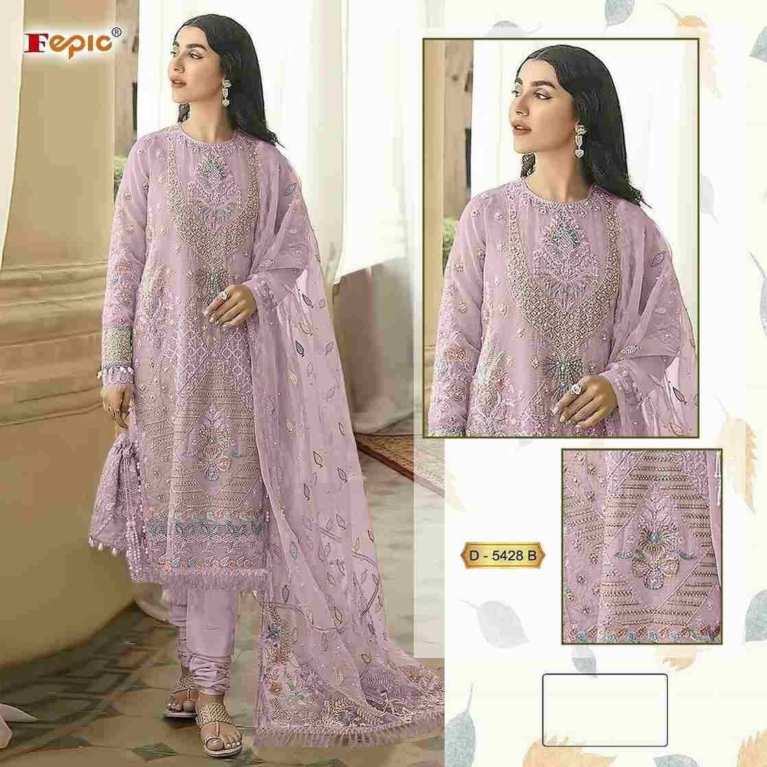 Fepic 5428 Colours By Fepic 5428-A To 5428-D Series Beautiful Pakistani Suits Colorful Stylish Fancy Casual Wear & Ethnic Wear Georgette Embroidered Dresses At Wholesale Price