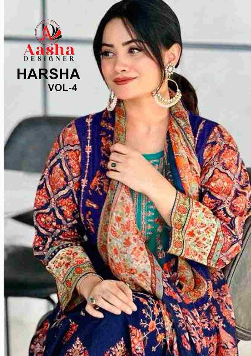 Harsha Vol-4 By Aasha Designer 1042-A To 1042-B Series Wholesale Designer Pakistani Suits Collection Beautiful Stylish Fancy Colorful Party Wear & Occasional Wear Pure Cotton Dresses At Wholesale Price