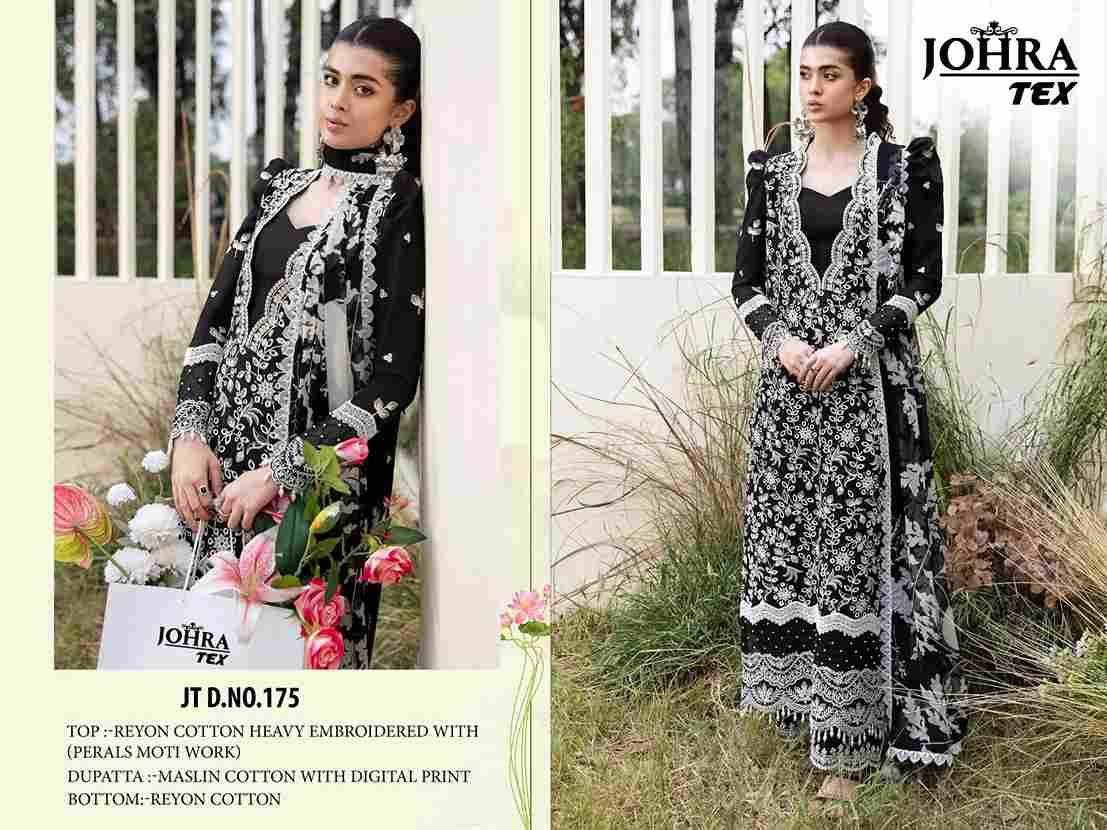 Johra Hit Design 175 By Johra Tex Beautiful Pakistani Suits Colorful Stylish Fancy Casual Wear & Ethnic Wear Rayon Cotton Dresses At Wholesale Price