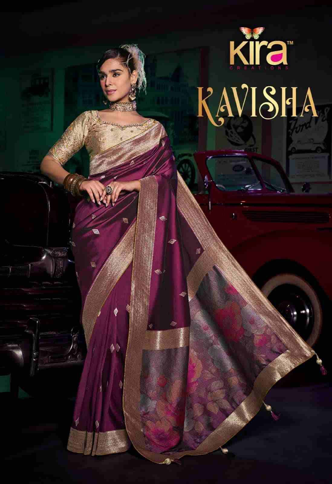 Kavisha By Kira 7101 To 7106 Series Indian Traditional Wear Collection Beautiful Stylish Fancy Colorful Party Wear & Occasional Wear Pure Silk Sarees At Wholesale Price