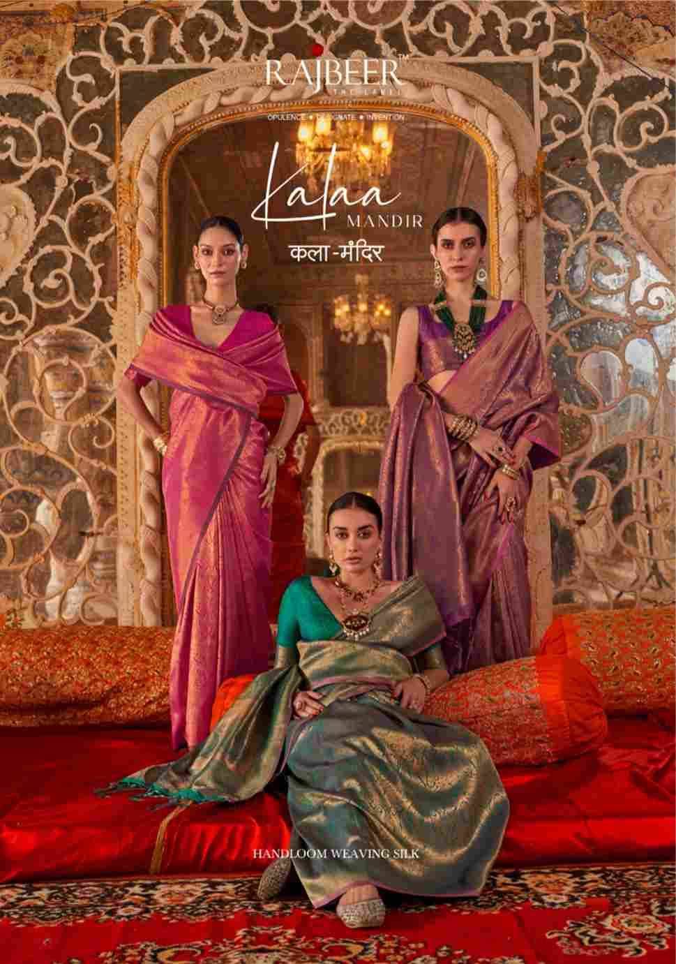 Kalaa Mandir By Rajbeer 22001 To 22006 Series Indian Traditional Wear Collection Beautiful Stylish Fancy Colorful Party Wear & Occasional Wear Silk Sarees At Wholesale Price