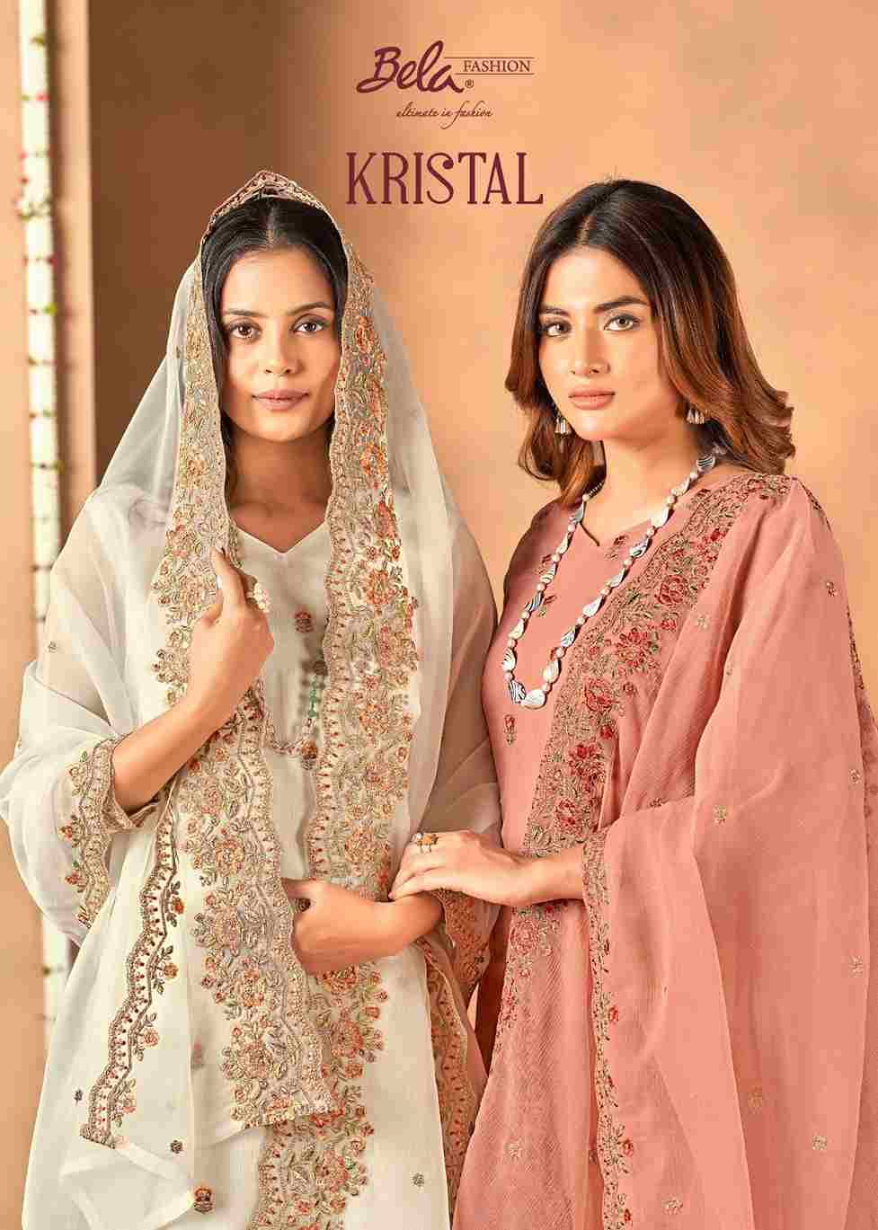 Kristal By Bela Fashion 8163 To 8168 Series Beautiful Suits Colorful Stylish Fancy Casual Wear & Ethnic Wear Chiffon Dresses At Wholesale Price