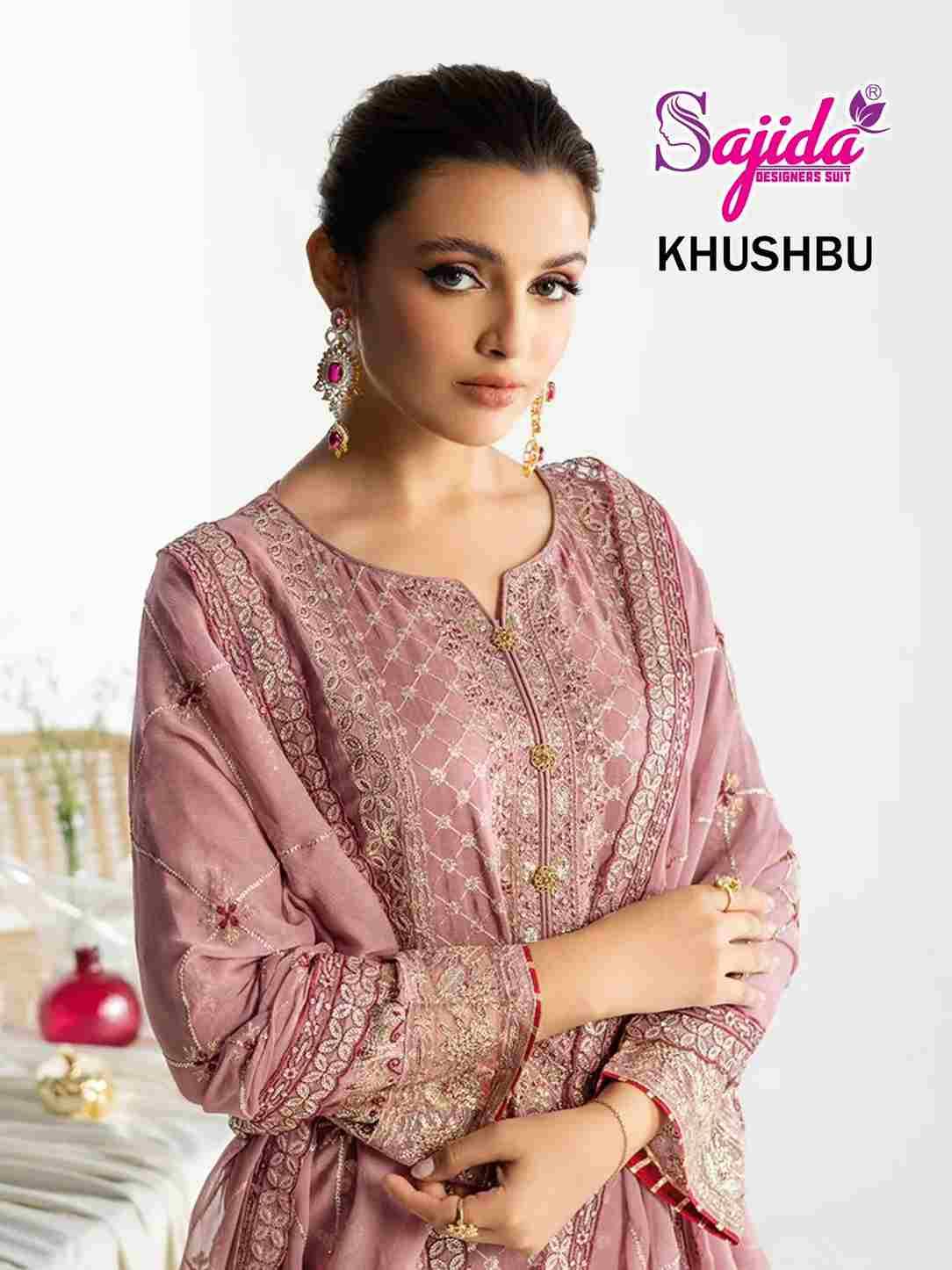 Khushbu By Sajida Designer Suits 1030 To 1032 Series Beautiful Pakistani Suits Colorful Stylish Fancy Casual Wear & Ethnic Wear Heavy Faux Georgette Embroidered Dresses At Wholesale Price