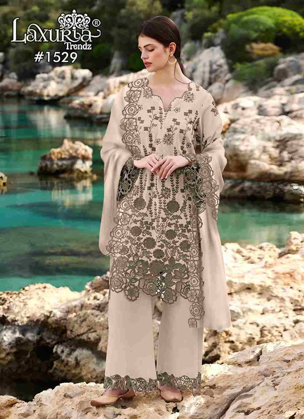 Luxuria Trendz 1529 Colours By Luxuria 1529-A To 1529-B Series Beautiful Pakistani Suits Colorful Stylish Fancy Casual Wear & Ethnic Wear Vichitra Dresses At Wholesale Price
