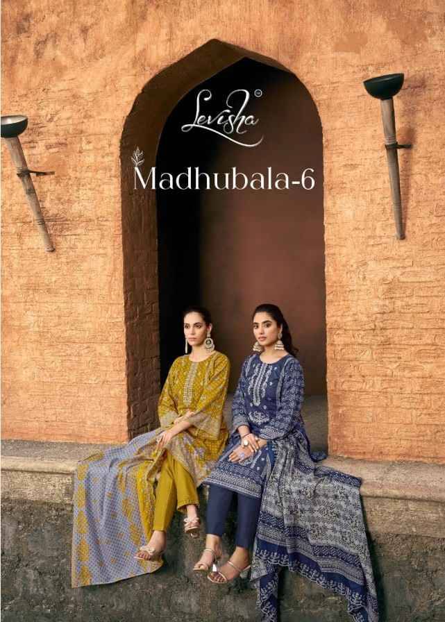 Madhubala Vol-6 By Levisha 6013 To 6020 Series Festive Suits Beautiful Fancy Colorful Stylish Party Wear & Occasional Wear Cambric Lawn Cotton Dresses At Wholesale Price