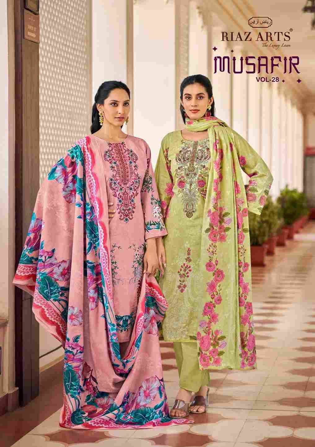 Musafir Vol-28 By Riaz Arts 5001 To 5004 Series Beautiful Festive Suits Stylish Fancy Colorful Casual Wear & Ethnic Wear Pure Lawn Print Dresses At Wholesale Price