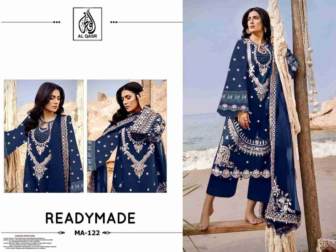 MA-122 Colours By Al Qasr 122-A To 122-D Series Beautiful Pakistani Suits Colorful Stylish Fancy Casual Wear & Ethnic Wear Pure Rayon Cotton Dresses At Wholesale Price