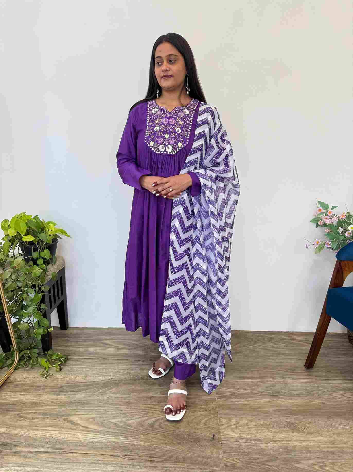 Mb-471 By Fashid Wholesale Designer Beautiful Collection Occasional Wear & Party Wear Pure Viscose Muslin Silk Gowns At Wholesale Price