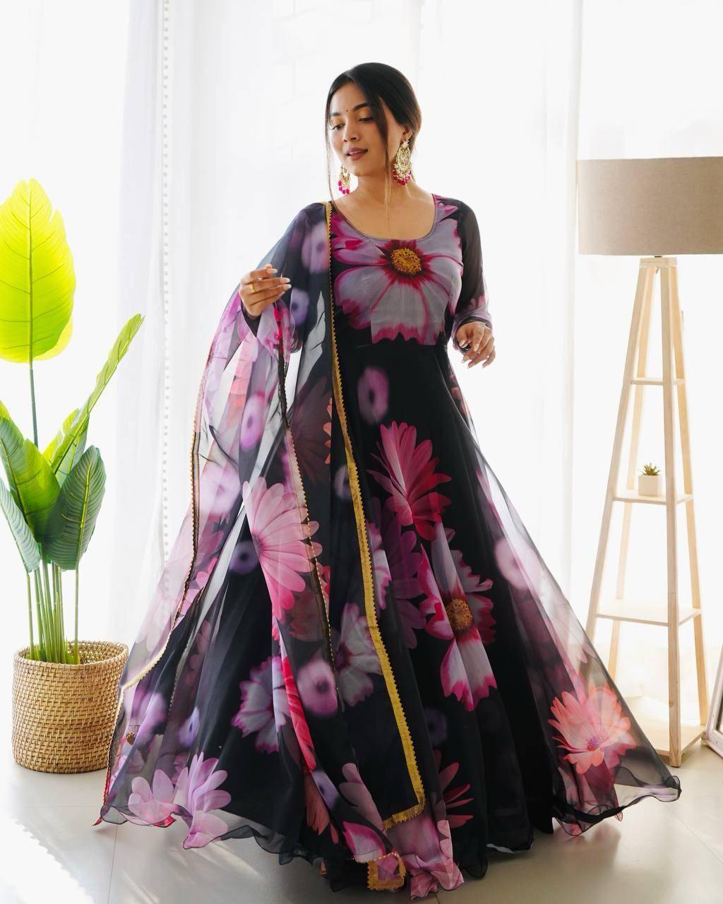 Mb-252 By Fashid Wholesale Designer Beautiful Collection Occasional Wear & Party Wear Organza Teby Silk Gowns At Wholesale Price