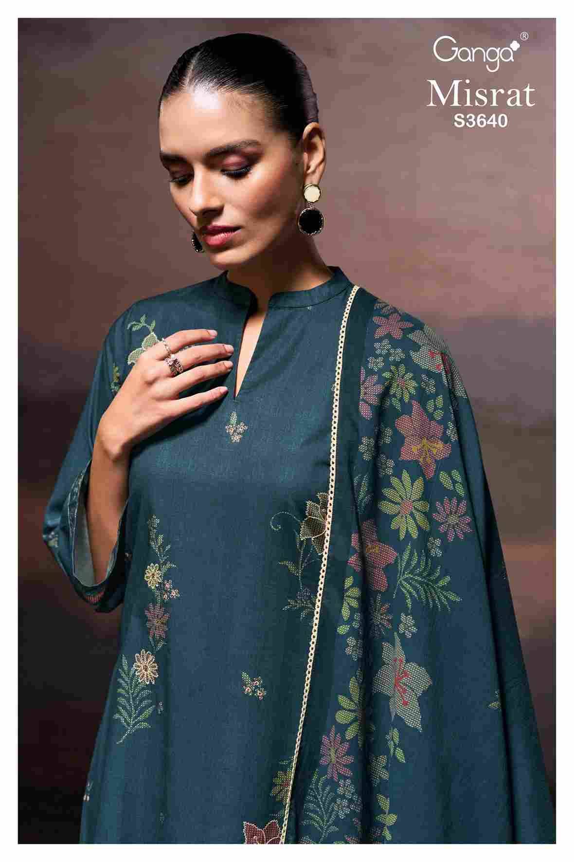 Misrat-3640 By Ganga Fashion 3640-A To 3640-D Series Beautiful Festive Suits Colorful Stylish Fancy Casual Wear & Ethnic Wear Pure Cotton Dresses At Wholesale Price
