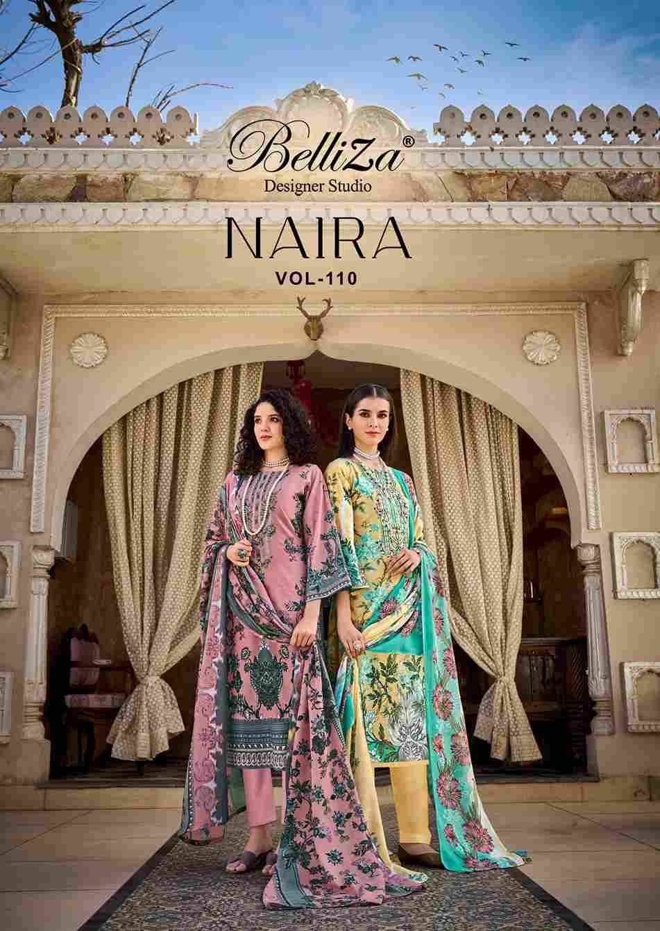 Naira Vol-110 By Belliza 856-001 To 856-008 Series Beautiful Festive Suits Stylish Fancy Colorful Casual Wear & Ethnic Wear Pure Cotton Print Dresses At Wholesale Price