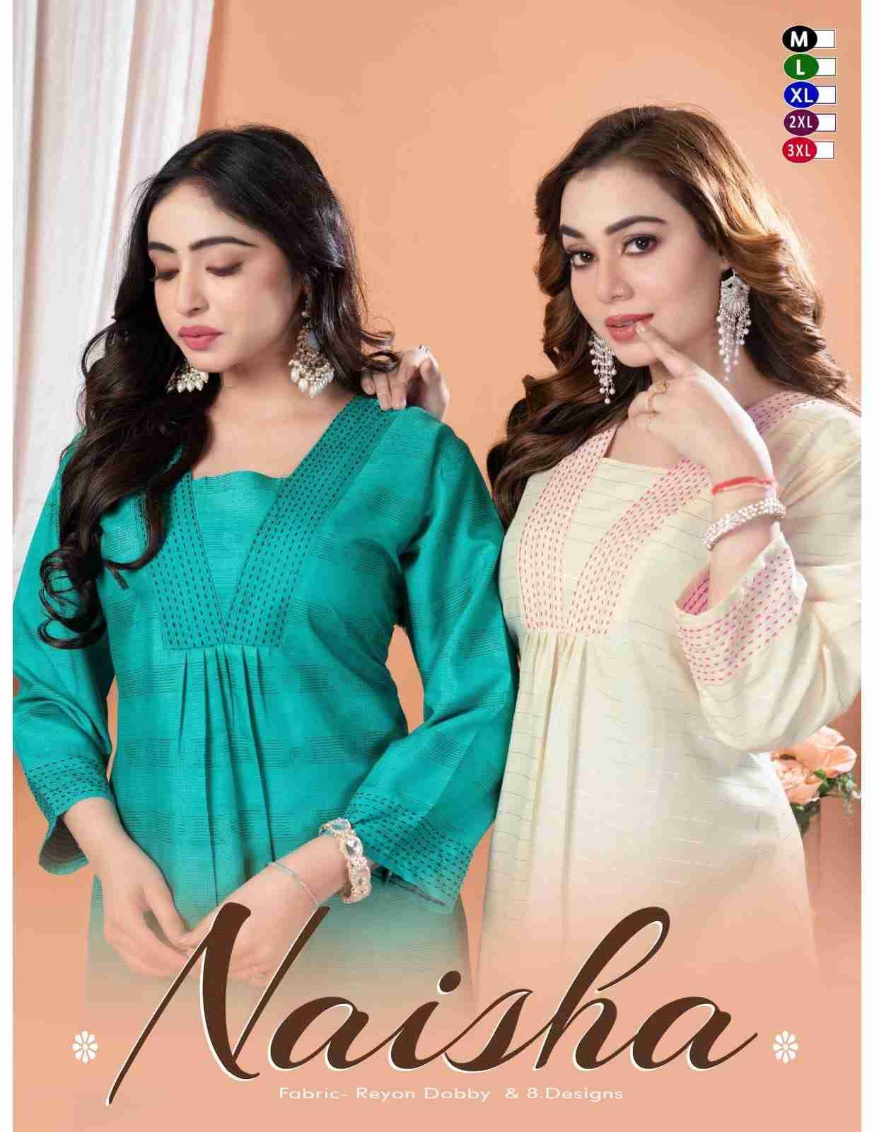 Naisha By Kaamiri 1001 To 1008 Series Designer Stylish Fancy Colorful Beautiful Party Wear & Ethnic Wear Collection Heavy Rayon Print Kurtis At Wholesale Price