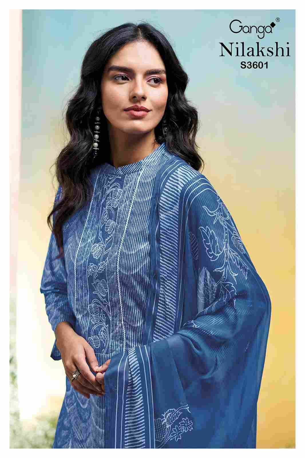 Nilakshi-3601 By Ganga Fashion 3601-A To 3601-C Series Beautiful Festive Suits Colorful Stylish Fancy Casual Wear & Ethnic Wear Pure Cotton Dresses At Wholesale Price