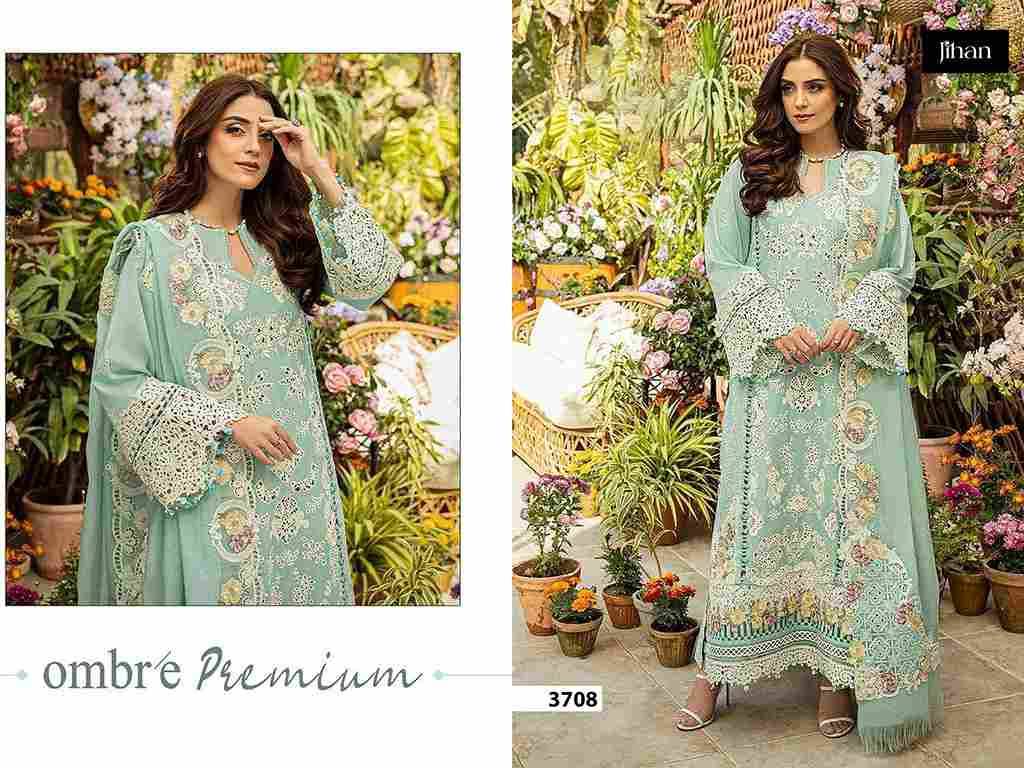 Ombre Premium By Jihan 3707 To 3709 Series Designer Pakistani Suits Beautiful Fancy Stylish Colorful Party Wear & Occasional Wear Cotton Dresses At Wholesale Price