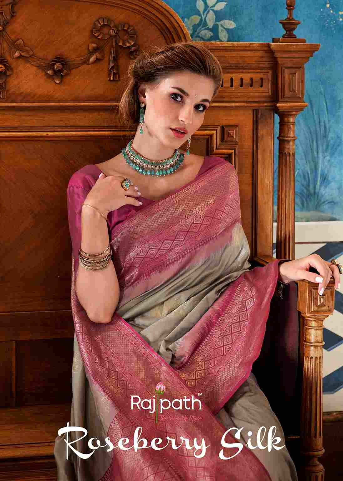 Roseberry Silk By Rajpath 460001 To 460006 Series Indian Traditional Wear Collection Beautiful Stylish Fancy Colorful Party Wear & Occasional Wear Soft Silk Sarees At Wholesale Price
