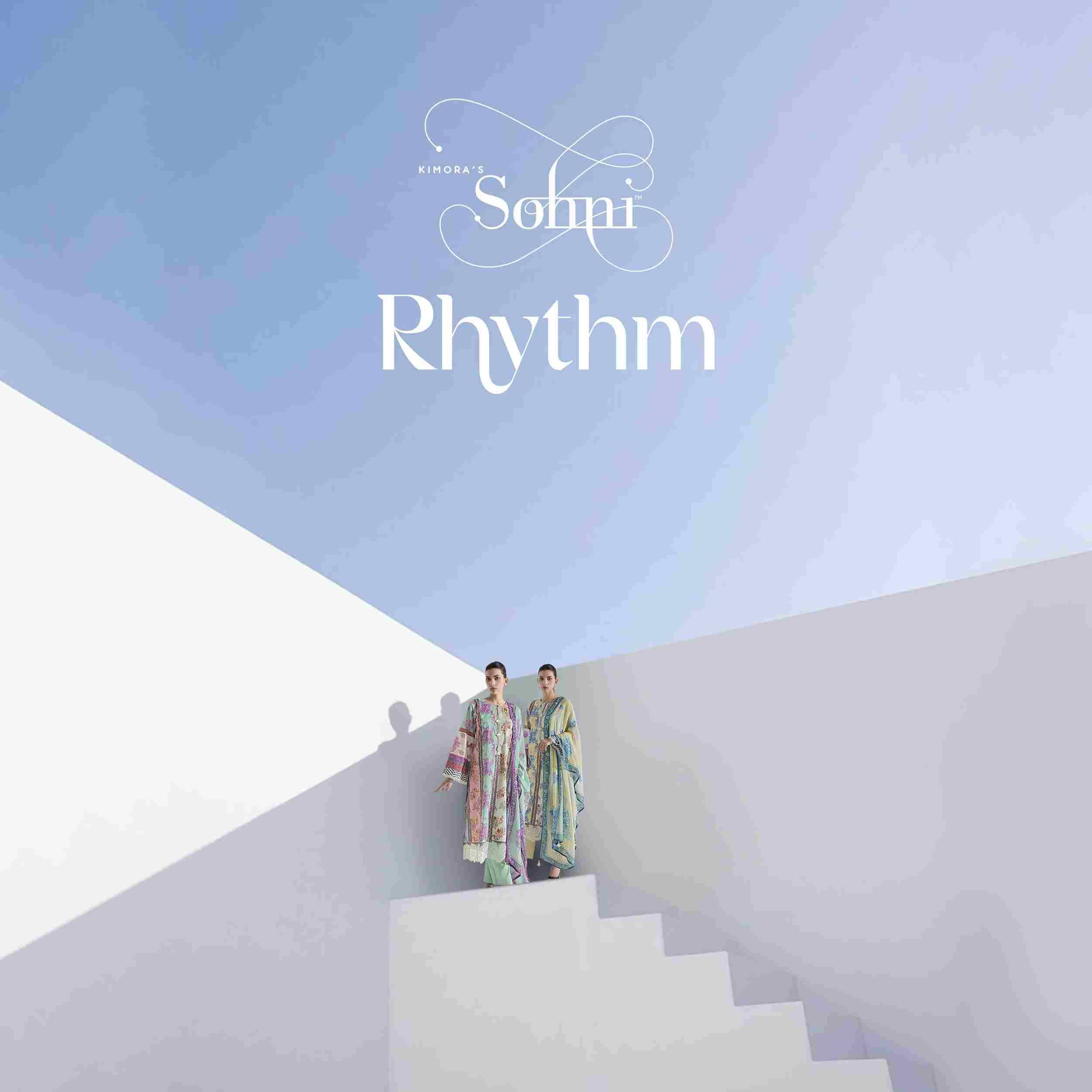 Rhythm By Sohni 331 To 334 Series Beautiful Suits Colorful Stylish Fancy Casual Wear & Ethnic Wear Pure Cotton Lawn Embroidery Dresses At Wholesale Price