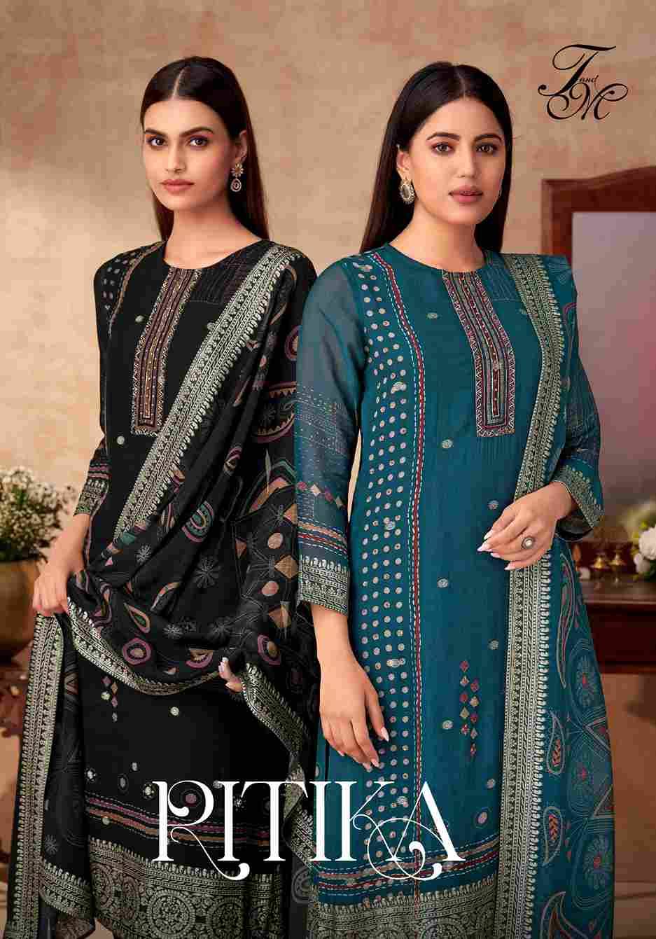 Ritika By T And M Designer Studio Beautiful Festive Suits Colorful Stylish Fancy Casual Wear & Ethnic Wear Organza Jacqaurd Dresses At Wholesale Price