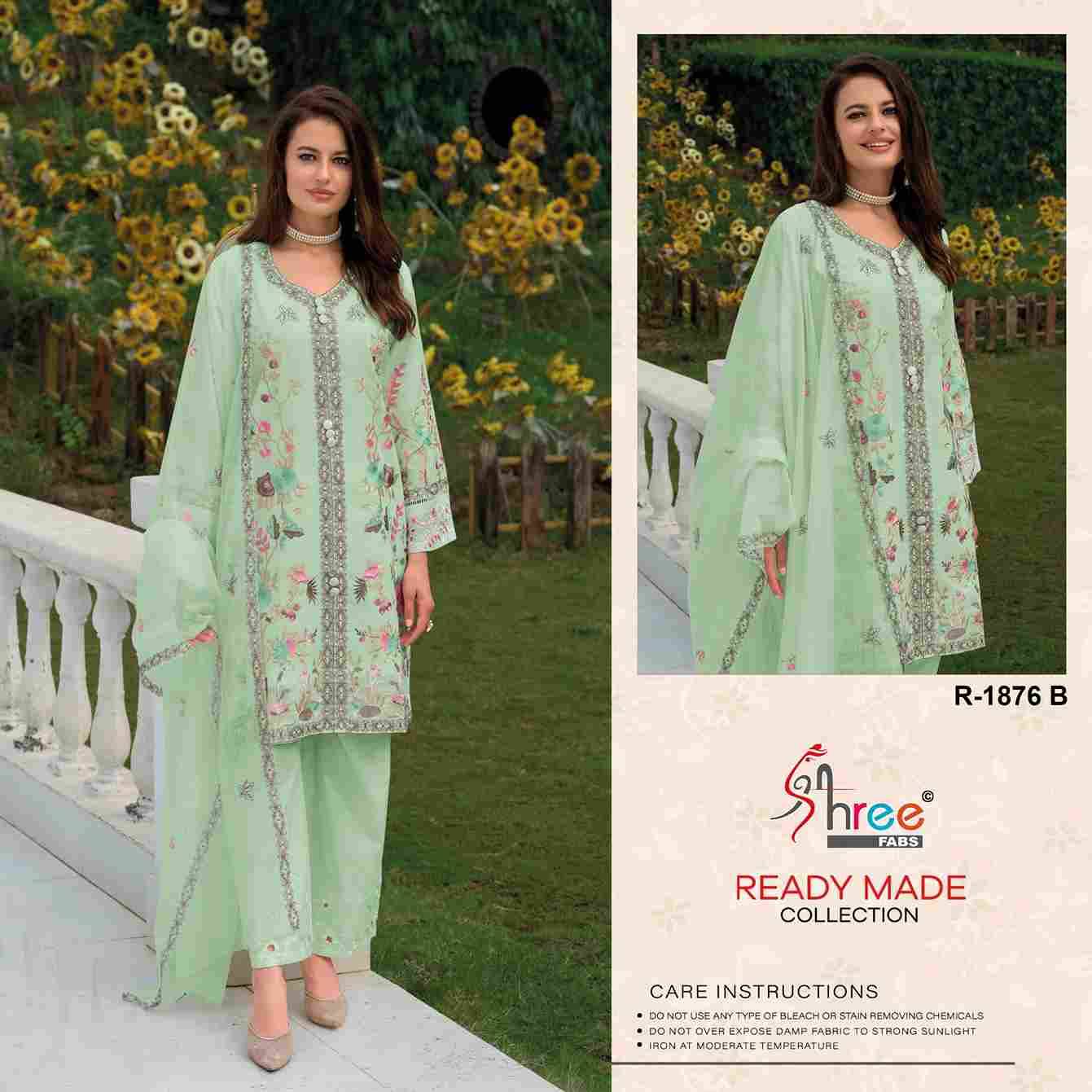 Shree Fabs Hit Design R-1876 Colours By Shree Fabs R-1876-A To R-1876-D Series Designer Pakistani Suits Collection Beautiful Stylish Fancy Colorful Party Wear & Occasional Wear Cambric Cotton Lawn Dresses At Wholesale Price