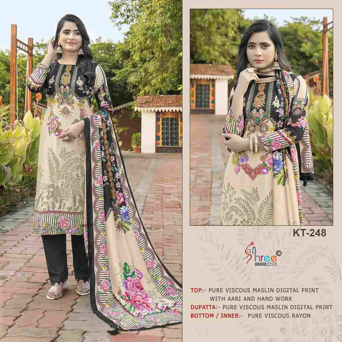 Shree Fabs Hit Design KT-248 By Shree Fabs Designer Pakistani Suits Beautiful Fancy Stylish Colorful Party Wear & Occasional Wear Pure Viscose Muslin Embroidery Dresses At Wholesale Price