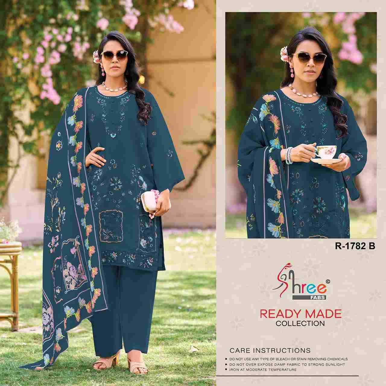 Shree Fabs Hit Design R-1782 Colours By Shree Fabs R-1782-A To R-1782-D Series Beautiful Pakistani Suits Stylish Fancy Colorful Party Wear & Occasional Wear Cambric Cotton Lawn Embroidered Dresses At Wholesale Price