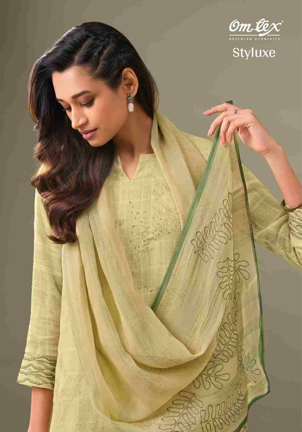 Styluxe By Om Tex 7591-A To 7591-C Series Beautiful Suits Stylish Fancy Colorful Party Wear & Ethnic Wear Linen Cotton Dresses At Wholesale Price