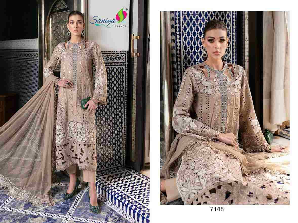 Saniya Trendz Hit Design 7148 By Saniya Trendz Beautiful Pakistani Suits Colorful Stylish Fancy Casual Wear & Ethnic Wear Pure Cotton Embroidered Dresses At Wholesale Price