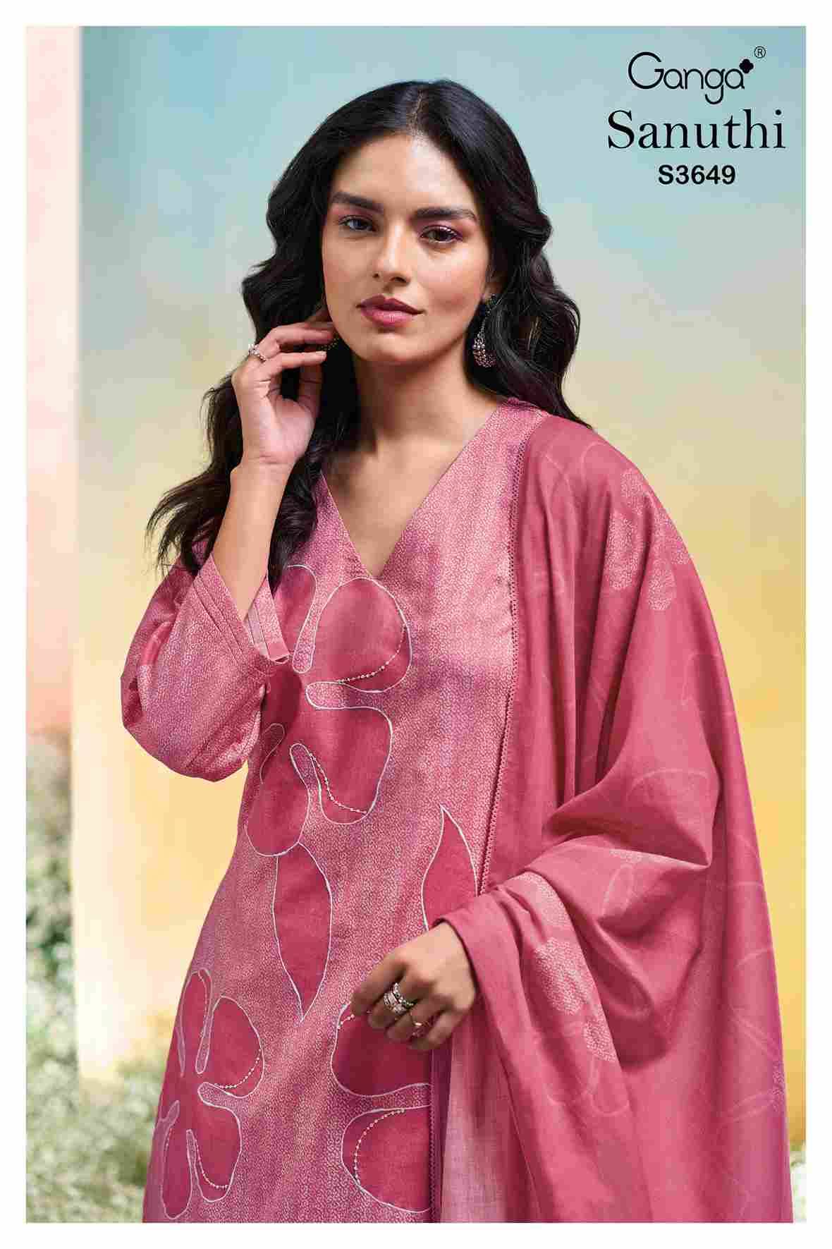 Sanuthi-3649 By Ganga Fashion 3649-A To 3649-D Series Beautiful Festive Suits Colorful Stylish Fancy Casual Wear & Ethnic Wear Pure Cotton Dresses At Wholesale Price