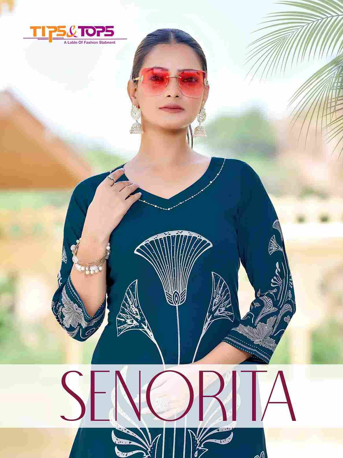 Senorita By Tips And Tops 1001 To 1004 Series Designer Stylish Fancy Colorful Beautiful Party Wear & Ethnic Wear Collection Rayon Print Co-Ord At Wholesale Price