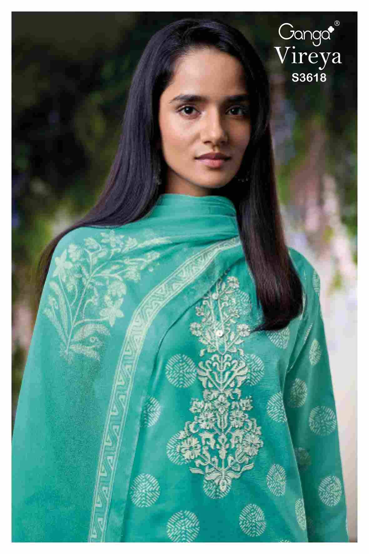 Vireya-3618 By Ganga Fashion 3618-A To 3618-D Series Beautiful Festive Suits Colorful Stylish Fancy Casual Wear & Ethnic Wear Pure Cotton Dresses At Wholesale Price