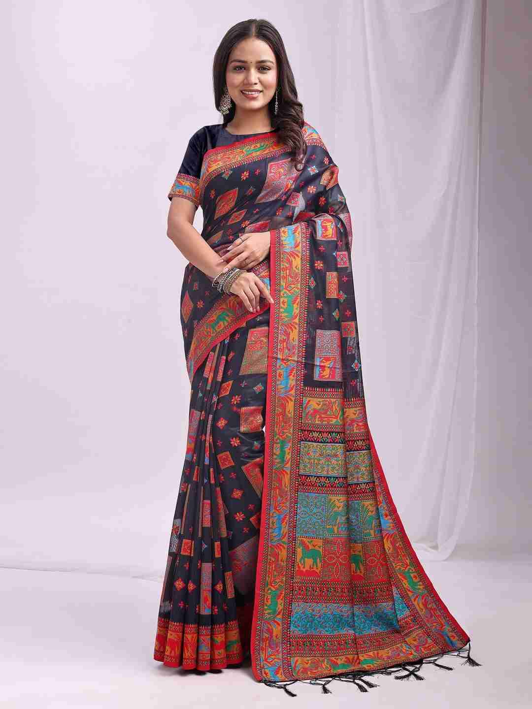 Vastra Loom By Fashid Wholesale 1001 To 1006 Series Indian Traditional Wear Collection Beautiful Stylish Fancy Colorful Party Wear & Occasional Wear Linen Cotton Sarees At Wholesale Price