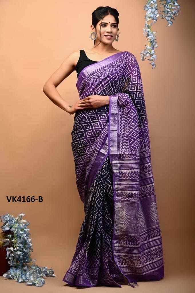 VK-4166 By Fashid Wholesale 4166-A To 4166-R Series Indian Traditional Wear Collection Beautiful Stylish Fancy Colorful Party Wear & Occasional Wear Linen Sarees At Wholesale Price