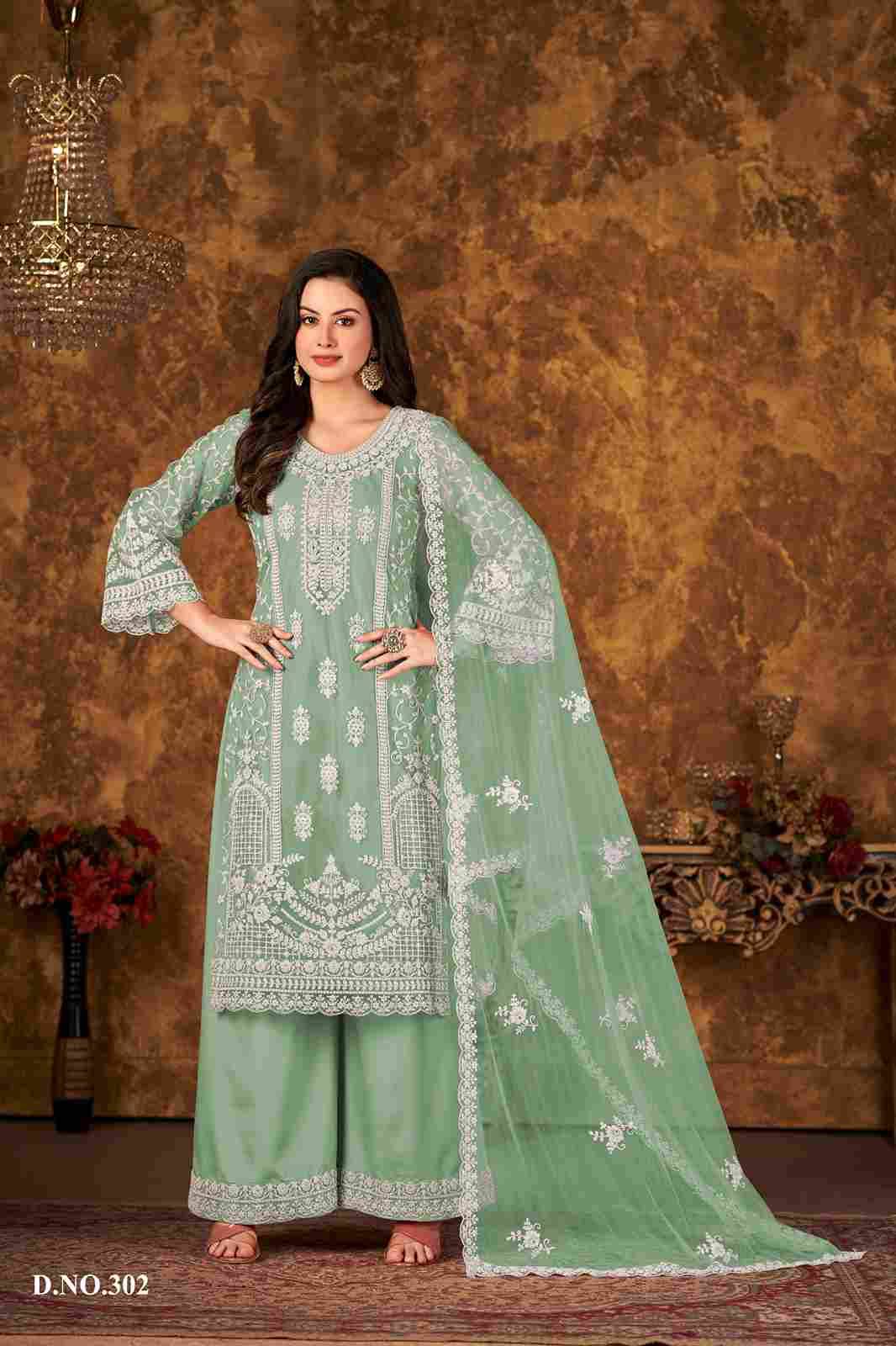 Vaani Vol-30 By Twisha 301 To 304 Series Designer Sharara Suits Collection Beautiful Stylish Fancy Colorful Party Wear & Occasional Wear Net Dresses At Wholesale Price