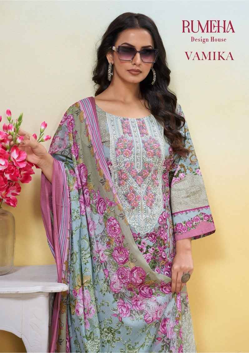 Vamika By Rumeha Beautiful Festive Suits Stylish Fancy Colorful Casual Wear & Ethnic Wear Cotton Print Dresses At Wholesale Price