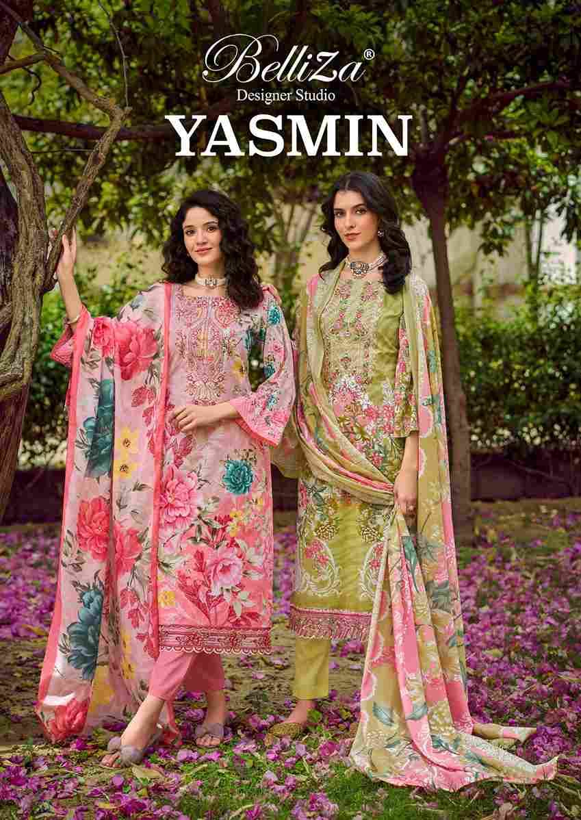 Yasmin By Belliza 857-001 To 857-008 Series Beautiful Suits Colorful Stylish Fancy Casual Wear & Ethnic Wear Pure Jam Cotton Dresses At Wholesale Price