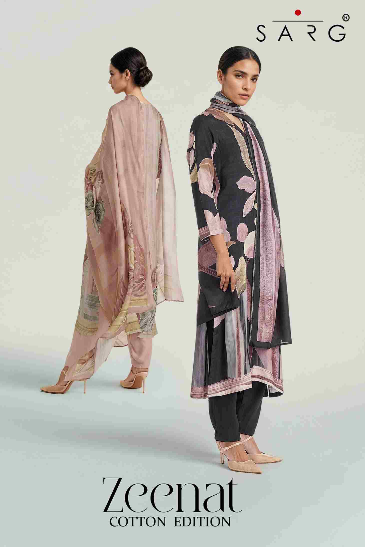 Zeenat By Sarg Beautiful Stylish Festive Suits Fancy Colorful Casual Wear & Ethnic Wear & Ready To Wear Pure Lawn Cotton Digital Print Dresses At Wholesale Price
