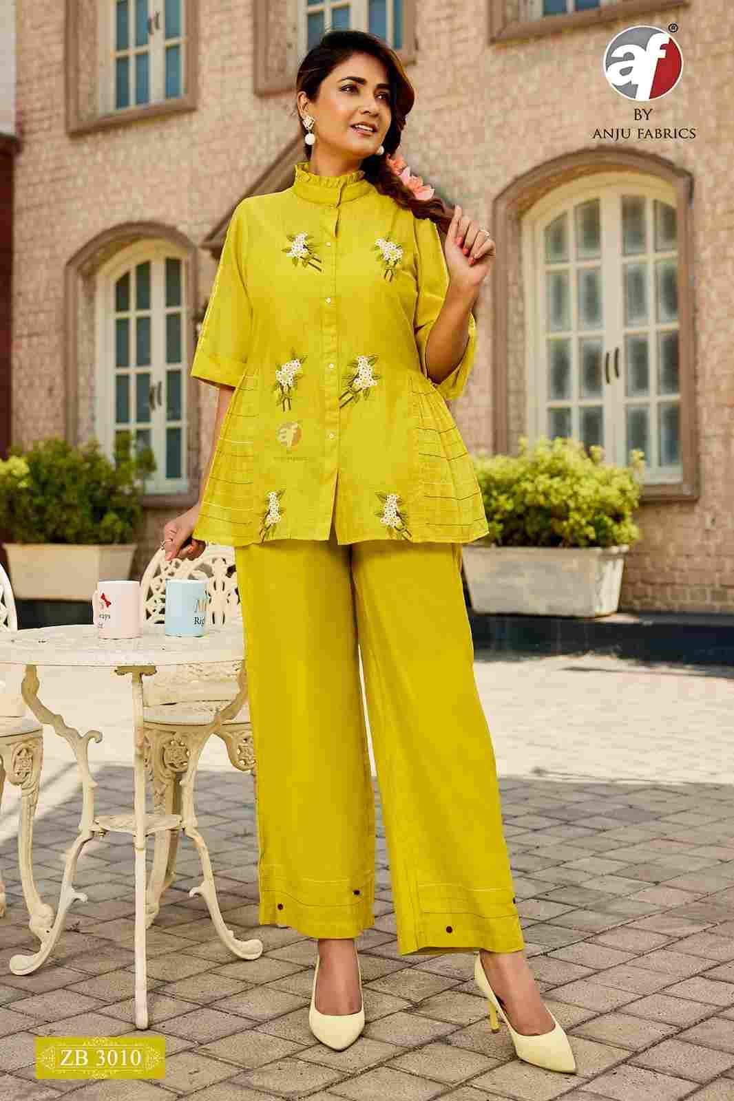 ZB-3009 Series By Anju Fabrics 3009 To 3010 Series Designer Stylish Fancy Colorful Beautiful Party Wear & Ethnic Wear Collection Mal Chanderi Print Co-Ord At Wholesale Price