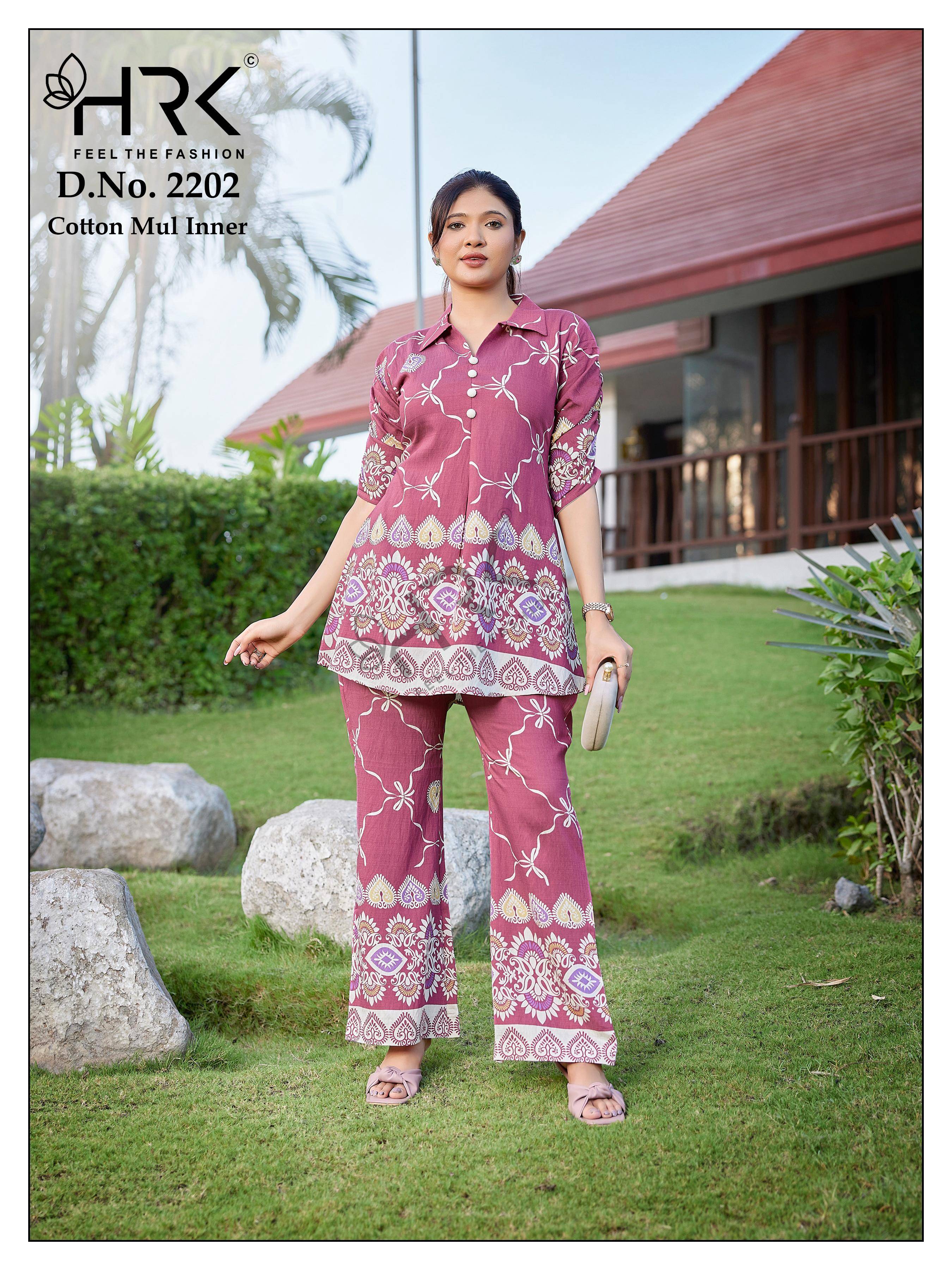 2202 By HRK 2202-A To 2202-D Series Designer Stylish Fancy Colorful Beautiful Party Wear & Ethnic Wear Collection Viscose Co-Ord At Wholesale Price