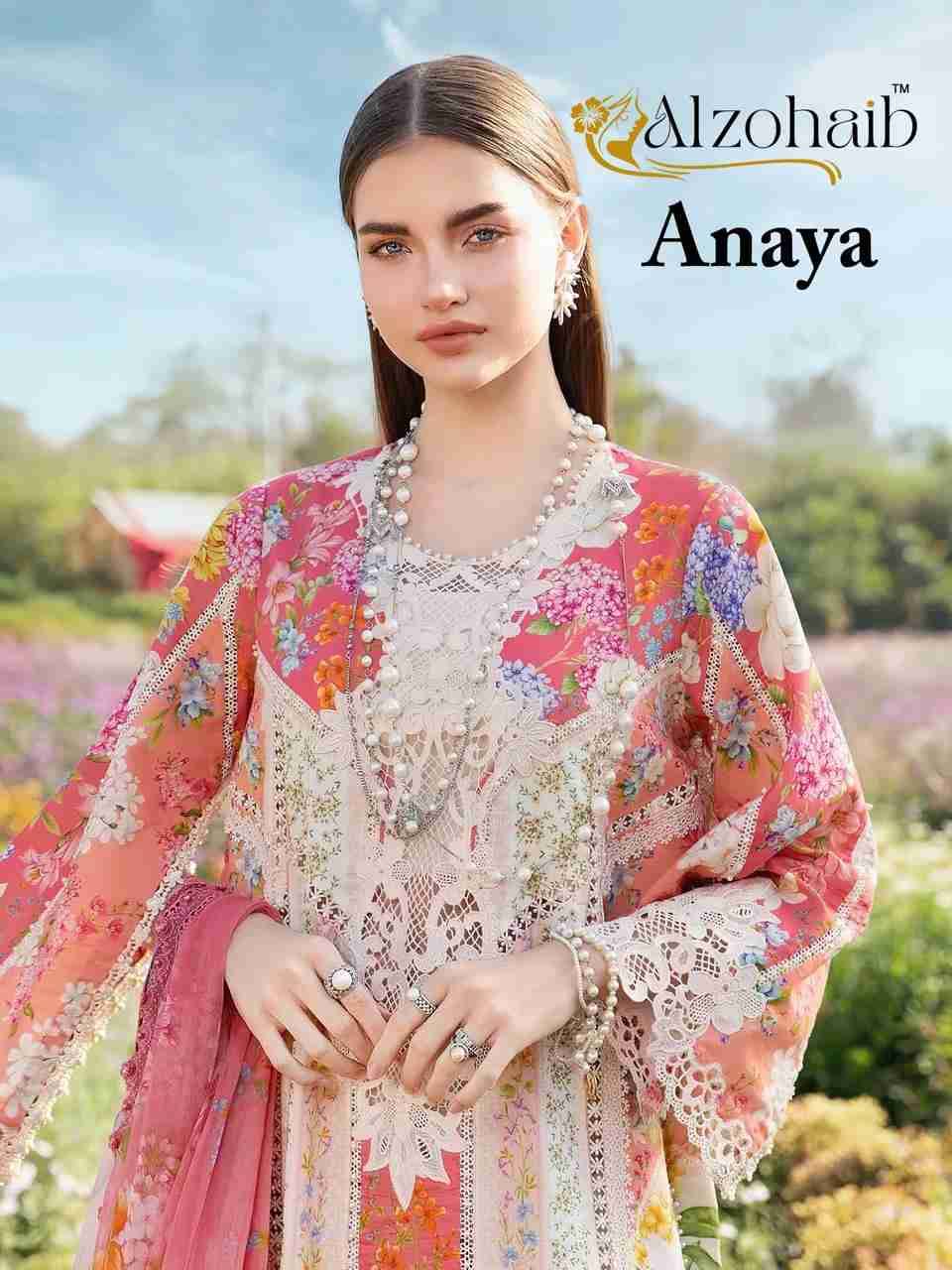 Anaya By Alzohaib Beautiful Pakistani Suits Stylish Fancy Colorful Party Wear & Occasional Wear Pure Cotton Print Dresses At Wholesale Price