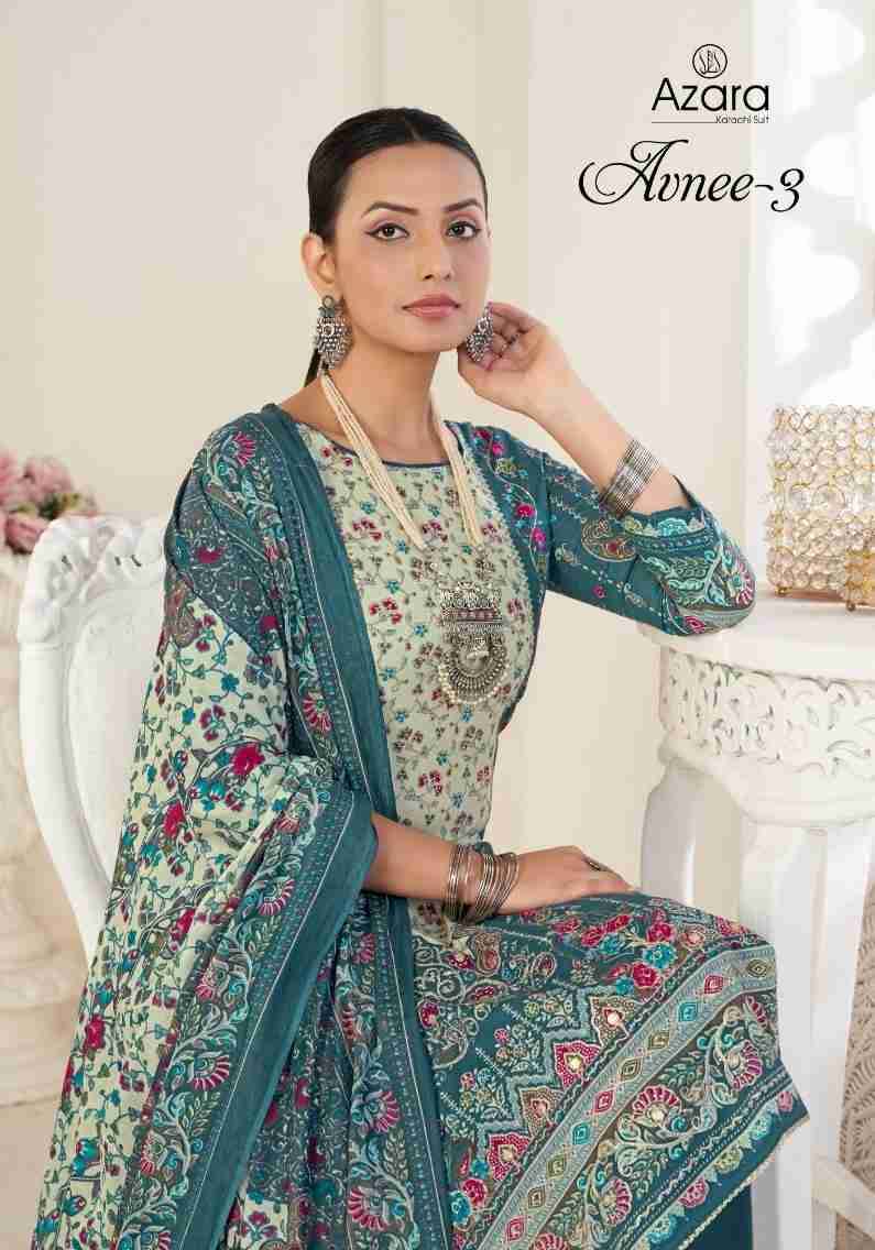 Avnee Vol-3 By Azara 73001 To 73004 Series Beautiful Festive Suits Stylish Fancy Colorful Casual Wear & Ethnic Wear Pure Lawn Cotton Dresses At Wholesale Price